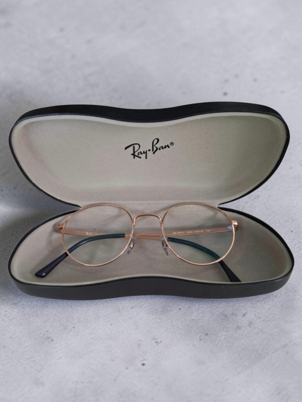 Ray-Ban Gold Metal Eyeglass Frame With Case * Prescription Glasses